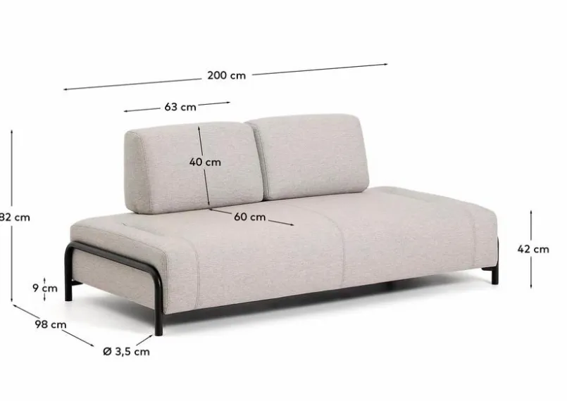 Kave Home Sofas & Couches-Sofa Compo Beige