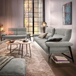 Segmüller Werkstätten Sofas & Couches-Sofa Denise Grey