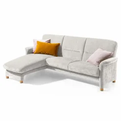 Segmüller Werkstätten Sofas & Couches-Sofa inkl. Longchair Bora Weiß