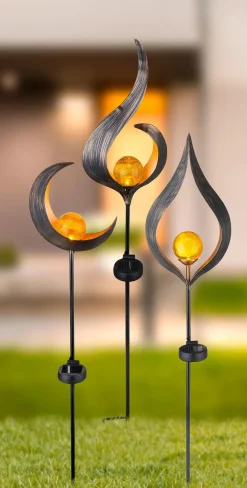 Globo Led-Solarleuchten|Led-Solarleuchten-Solaraußenleuchte null Bronze