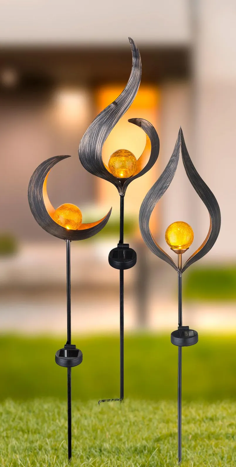 Globo Led-Solarleuchten|Led-Solarleuchten-Solaraußenleuchte null Bronze