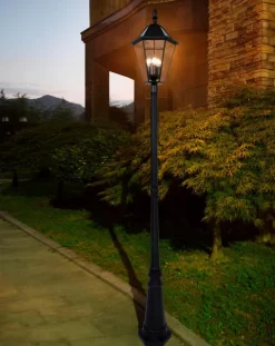 Lutec Led-Solarleuchten|Led-Solarleuchten-Solaraußenstehlampe London Schwarz