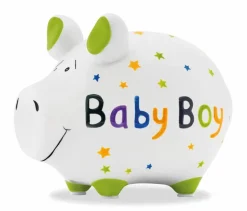 Dekodosen-Spardose Baby Boy 12,5 x 9 cm Weiß