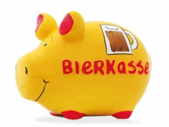 Dekodosen| Spardose Bierkasse 12,5 x 9 cm Gelb