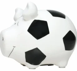 Dekodosen-Spardose Fußball 12,5 x 9 cm Weiß