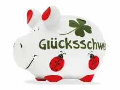 Dekodosen-Spardose Glücksschwein 12,5 x 9 cm Weiß