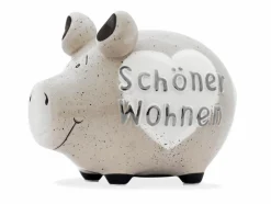 Dekodosen-Spardose Schöner Wohnen 12,5 x 9 cm Grau
