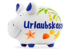 Dekodosen-Spardose Urlaubskasse 12 x 9 cm Weiß