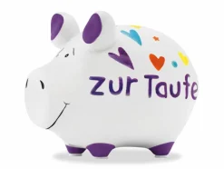 Dekodosen-Spardose Zur Taufe 12,5 x 9 cm Weiß