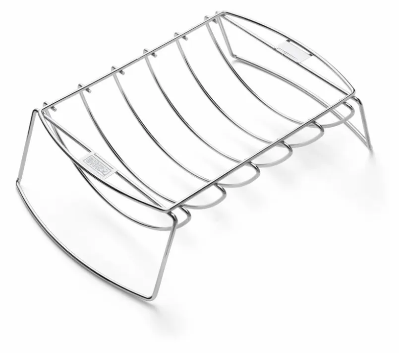 Weber Weber Grills & Grillzubehör-Spare-Rib-Halter Premium-Spare-Rib-Halter Silber
