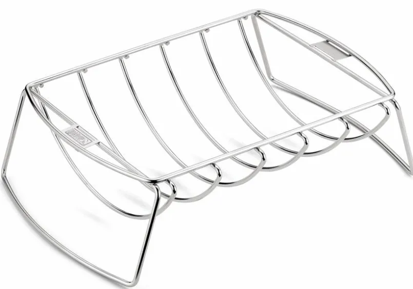 Weber Weber Grills & Grillzubehör-Spare-Rib-Halter Premium-Spare-Rib-Halter Silber