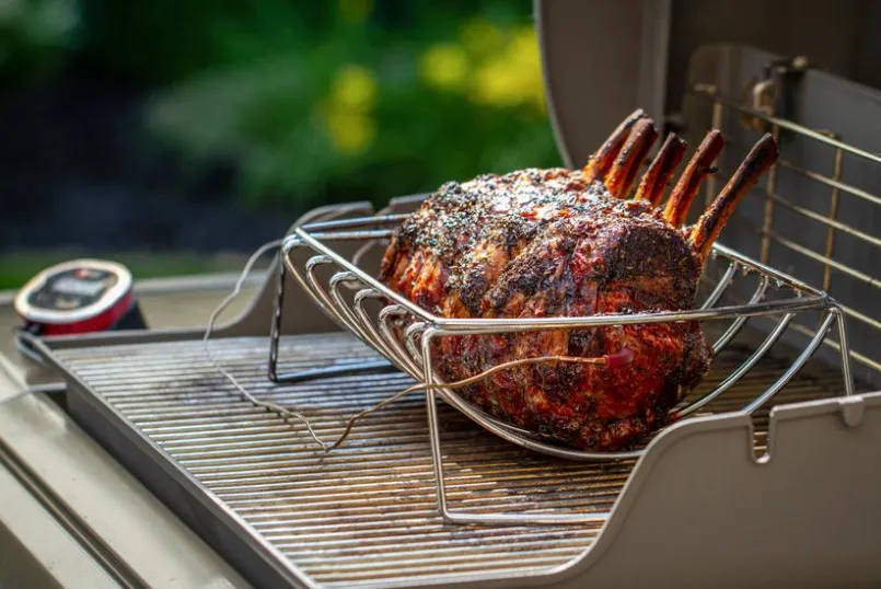 Weber Weber Grills & Grillzubehör-Spare-Rib-Halter Premium-Spare-Rib-Halter Silber