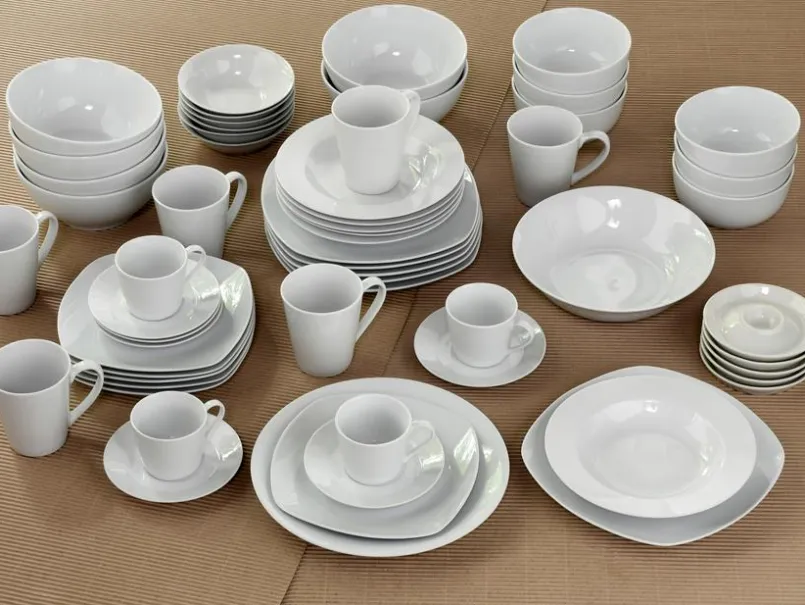 Geschirr|CreaTable Speiseteller Base 26 x 26 cm Weiß
