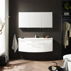 Spiegelschränke|Puris Spiegelschrank Classic Line Weiß Hochglanz