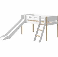 Flexa Kinderbetten|Kinderbetten-Spielbett Nor 90 x 200 cm Weiß