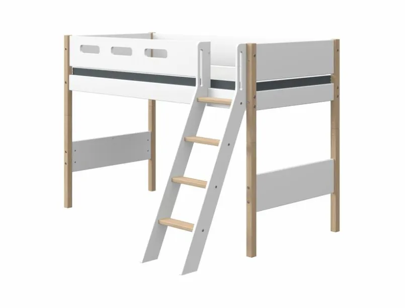 Flexa Kinderbetten|Kinderbetten-Spielbett Nor 90 x 200 cm Weiß