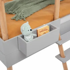 Kinderbetten|Kinderbetten-Spielbett Piloti 90 x 190/200 cm Grau