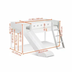 Spielbett White 90 x 200 cm<Flexa Discount