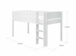 Flexa Kinderbetten|Kinderbetten-Spielbett White 90 x 200 cm Weiß