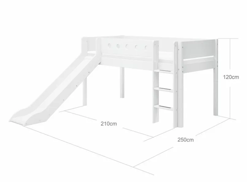 Spielbett White 90 x 200 cm<Flexa Online