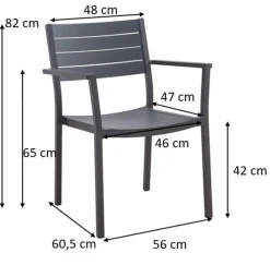 Balkonstühle|Gartenstühle-Stapelstuhl Amica, Aluminium Hellblau