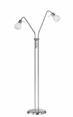 Stehlampen|Reality Leuchten Stehlampe Antibes Nickel matt