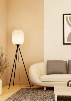 EGLO Stehlampen-Stehlampe Belgrave Weiß