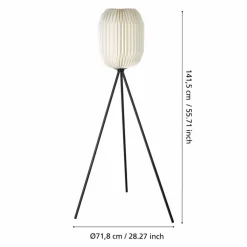 EGLO Stehlampen-Stehlampe Belgrave Weiß