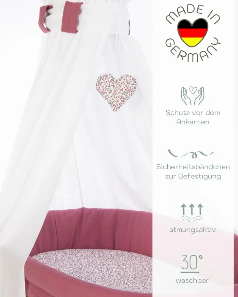 Mionido Stubenwagen & Babywiegen|Stubenwagen & Babywiegen-Stubenwagen Lounge 85 x 45 cm Rosa