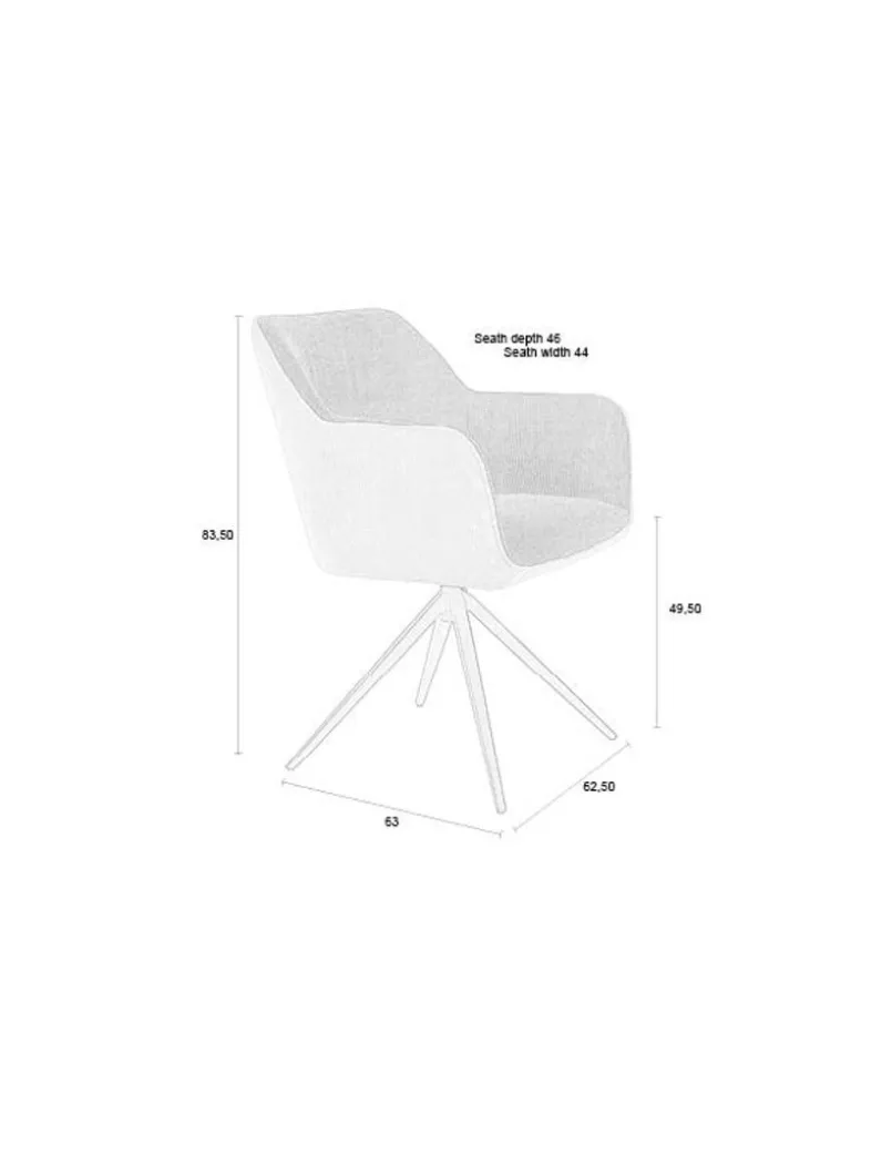 White Label Stühle-Stuhl Daley Green