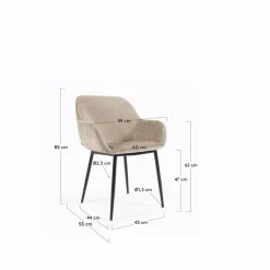 Stühle|Kave Home Stuhl Konna Beige