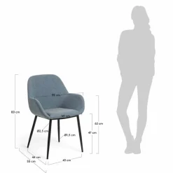 Kave Home Stühle-Stuhl Konna Hellblau