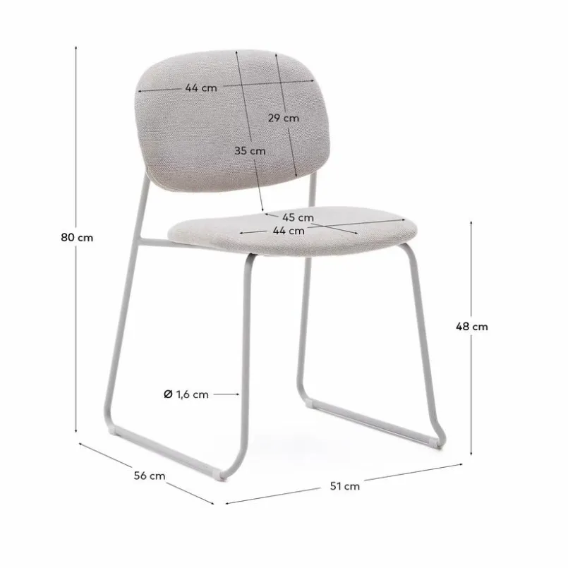 Kave Home Stühle-Stuhl Meli Beige