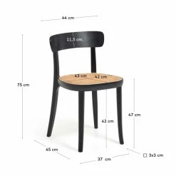 Stühle|Kave Home Stuhl Romane Schwarz