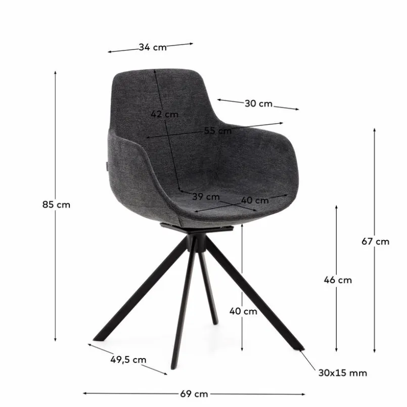 Kave Home Stühle-Stuhl Tissiana Grau