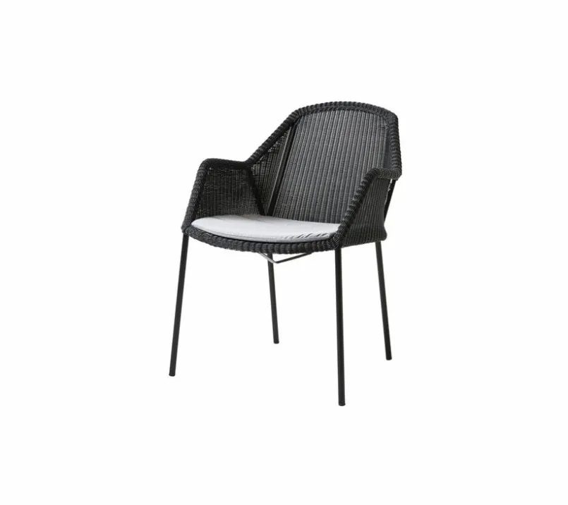 Cane-line Gartenstuhl-Auflagen-Stuhlkissen Breeze 48 x 45,50 cm Hellgrau