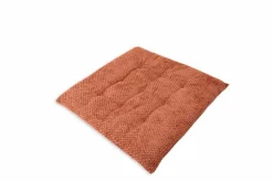 Sitzkissen|Dekokissen & -Bezüge|Collection Noblesse Stuhlkissen Chenille Cross 40 x 40 cm Terra