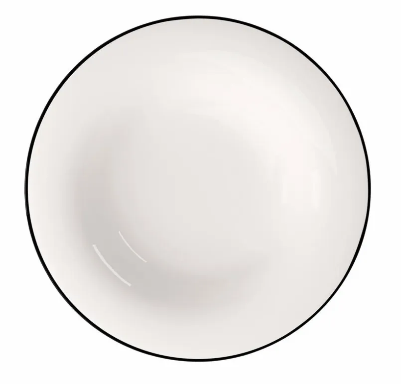 Villeroy & Boch Geschirr-Suppenteller Black Lines Ø 23,1 cm Weiß