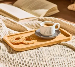 Tabletts|Tabletts-Tablett 27 x 16 cm Hellbraun