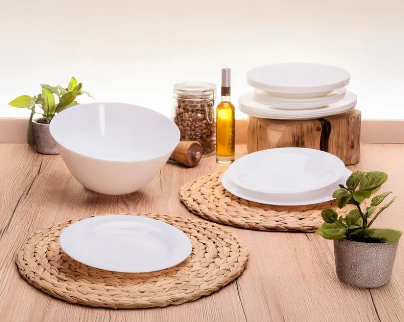 CreaTable Geschirr-Tafelservice Durable 19tlg. Weiß
