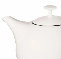 Kaffee & Tee|ASA Selection Teekanne Ligne Noire 1500 ml Weiß