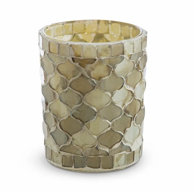 Teelichthalter|Teelichthalter| Teelichthalter Mosaik Ø 10 cm Grau
