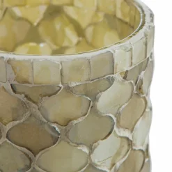 Teelichthalter|Teelichthalter| Teelichthalter Mosaik Ø 10 cm Grau