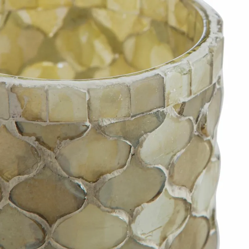 Teelichthalter|Teelichthalter| Teelichthalter Mosaik Ø 10 cm Grau