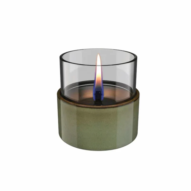 Feuerschalen|Tenderflame Tischfeuer Aster 10 Reactive Glaze Green