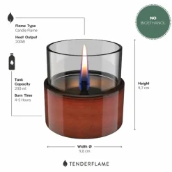 Feuerschalen|Tenderflame Tischfeuer Aster 10 Reactive Glaze Green