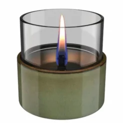Feuerschalen|Tenderflame Tischfeuer Aster 10 Reactive Glaze Green