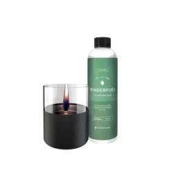 Tenderflame Feuerschalen-Tischfeuer Geschenkset Lilly 10 Schwarz
