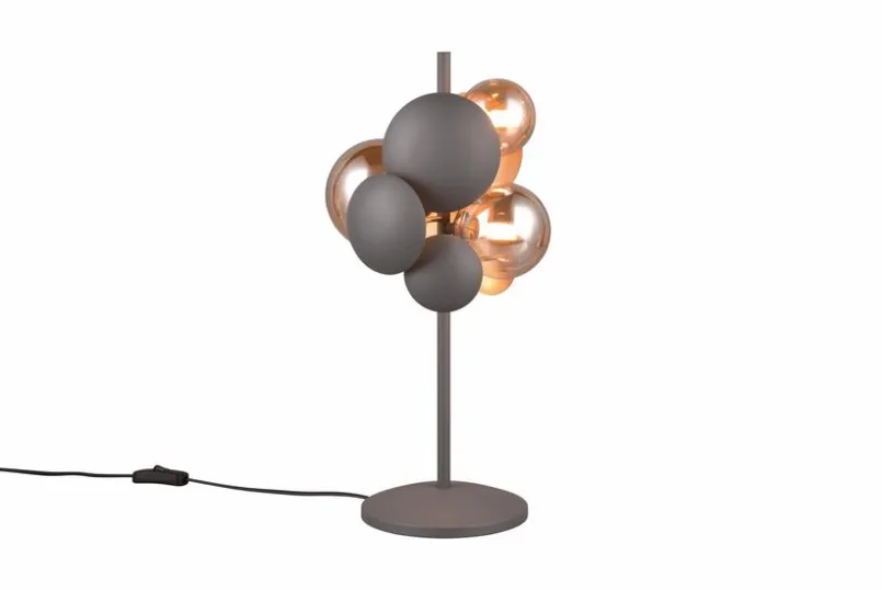 Trio Select Tischlampen-Tischleuchte Bubble Amber