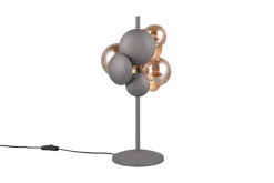 Trio Select Tischlampen-Tischleuchte Bubble Amber